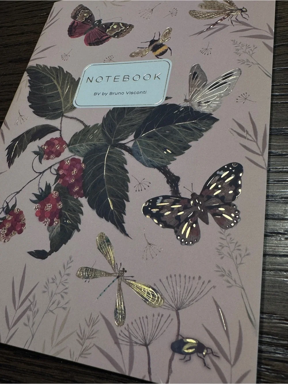 Bruno Visconti Soft Touch Butterflies and Berries Notebook Journal A5 NEW